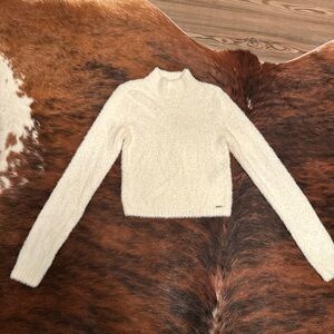 Hollister Soft White Turtleneck Sweater